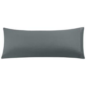Brushed Microfiber Body Pillow Pillowcase 20x48 Dark Gray